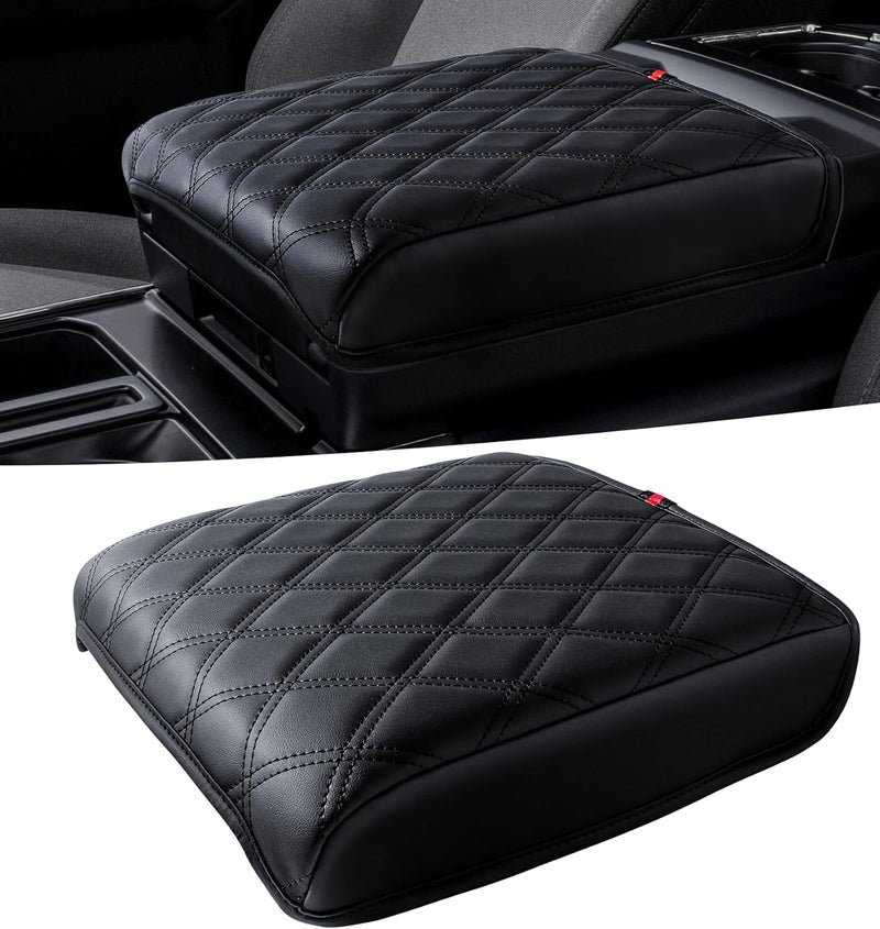 Sinvanho Center Console Cover for 2021-2025 Ford F150 Truck Interior Accessories, 2022-2025 F150 Lightning Armrest Middle Console Cover Anti-Scratch Protector Cushion Pad (Only for Work Surface Console) - Image 1